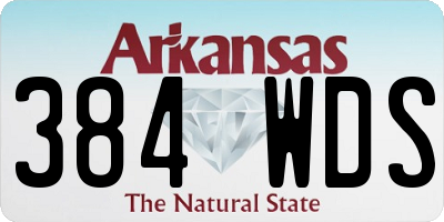 AR license plate 384WDS