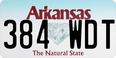 AR license plate 384WDT