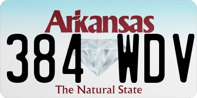 AR license plate 384WDV