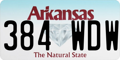 AR license plate 384WDW