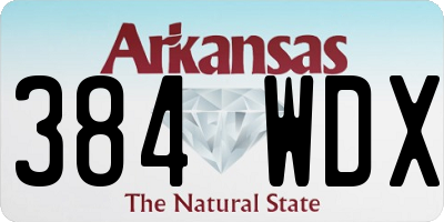 AR license plate 384WDX