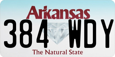 AR license plate 384WDY