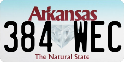 AR license plate 384WEC