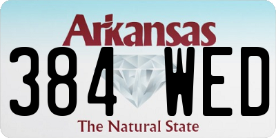 AR license plate 384WED
