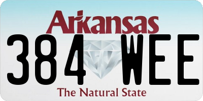 AR license plate 384WEE
