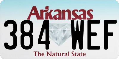 AR license plate 384WEF