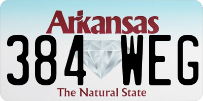 AR license plate 384WEG