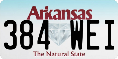 AR license plate 384WEI