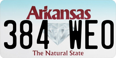 AR license plate 384WEO