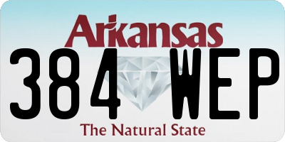 AR license plate 384WEP