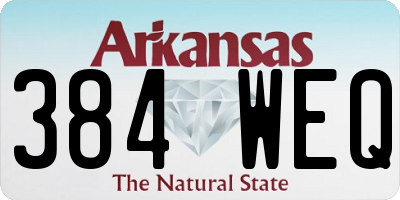 AR license plate 384WEQ
