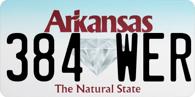 AR license plate 384WER