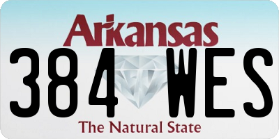 AR license plate 384WES