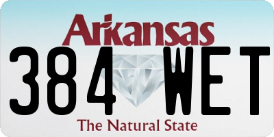 AR license plate 384WET