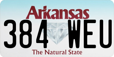 AR license plate 384WEU