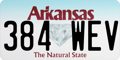 AR license plate 384WEV