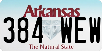 AR license plate 384WEW