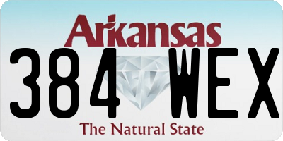 AR license plate 384WEX