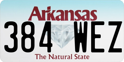 AR license plate 384WEZ