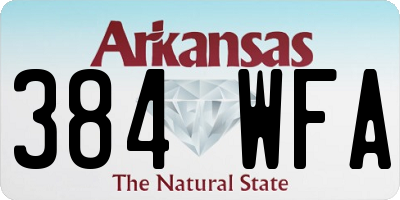 AR license plate 384WFA