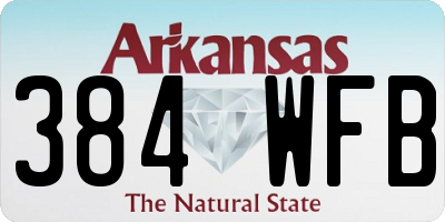AR license plate 384WFB
