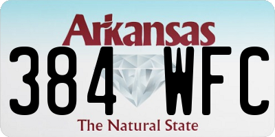 AR license plate 384WFC