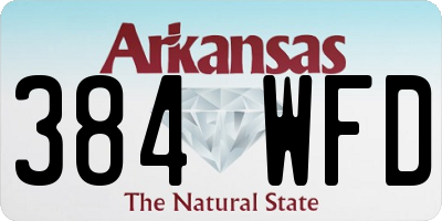 AR license plate 384WFD