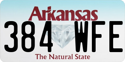 AR license plate 384WFE