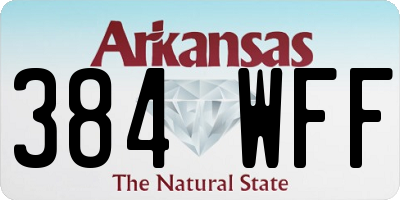 AR license plate 384WFF
