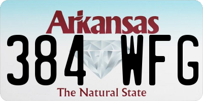 AR license plate 384WFG