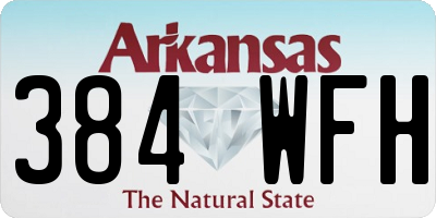 AR license plate 384WFH