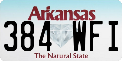 AR license plate 384WFI