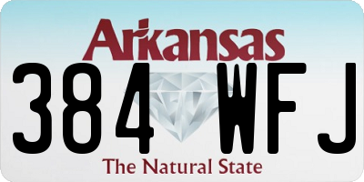 AR license plate 384WFJ