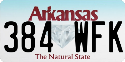 AR license plate 384WFK