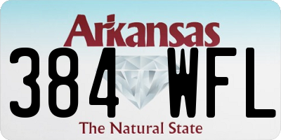AR license plate 384WFL
