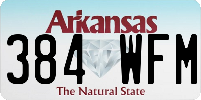 AR license plate 384WFM