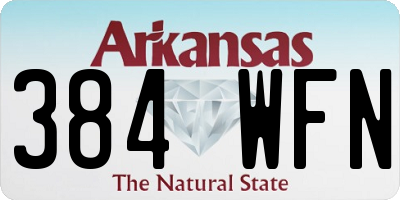 AR license plate 384WFN