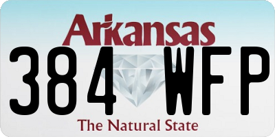 AR license plate 384WFP