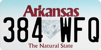 AR license plate 384WFQ