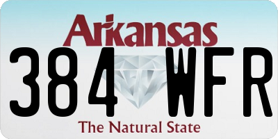 AR license plate 384WFR