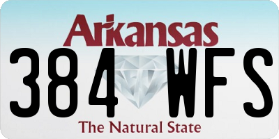 AR license plate 384WFS