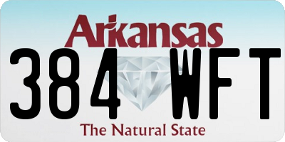 AR license plate 384WFT