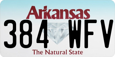 AR license plate 384WFV