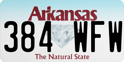 AR license plate 384WFW