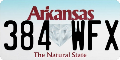 AR license plate 384WFX