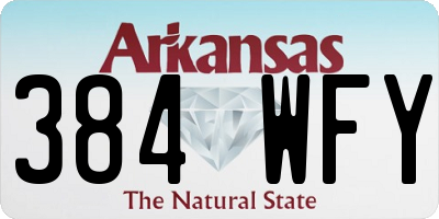 AR license plate 384WFY