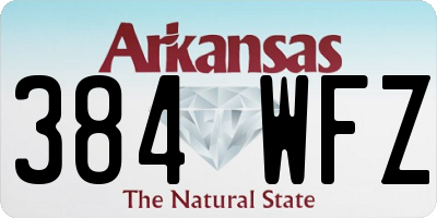 AR license plate 384WFZ
