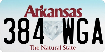 AR license plate 384WGA
