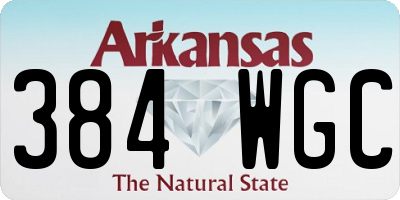 AR license plate 384WGC