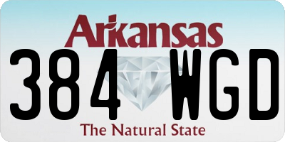 AR license plate 384WGD